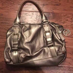 Michael Kors Gold Leather Handbag